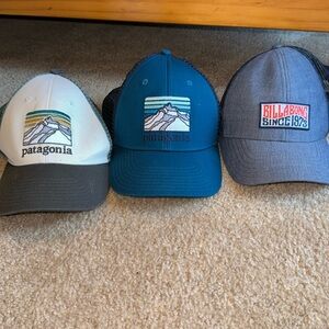 Patagonia & Billabong Trucker baseball hats